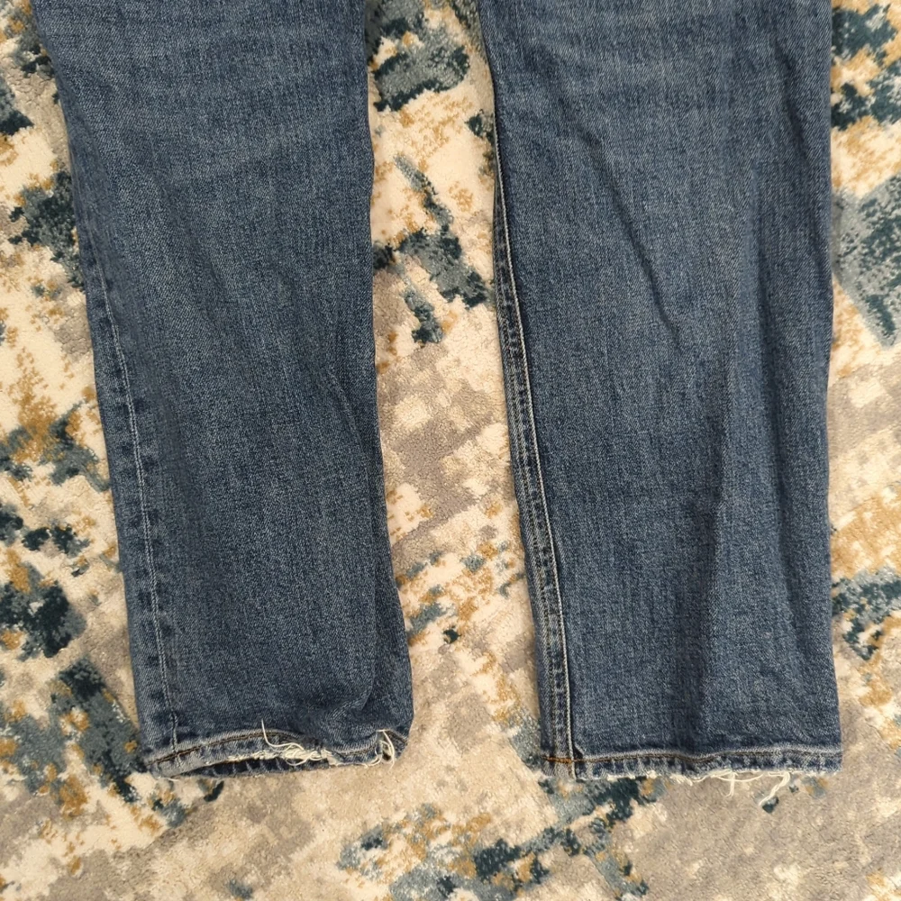 AGOLDE Willow Mid Rise Slim Straight Blue Jeans - Women's 28 Classic Basic Denim - Picture 9 of 14